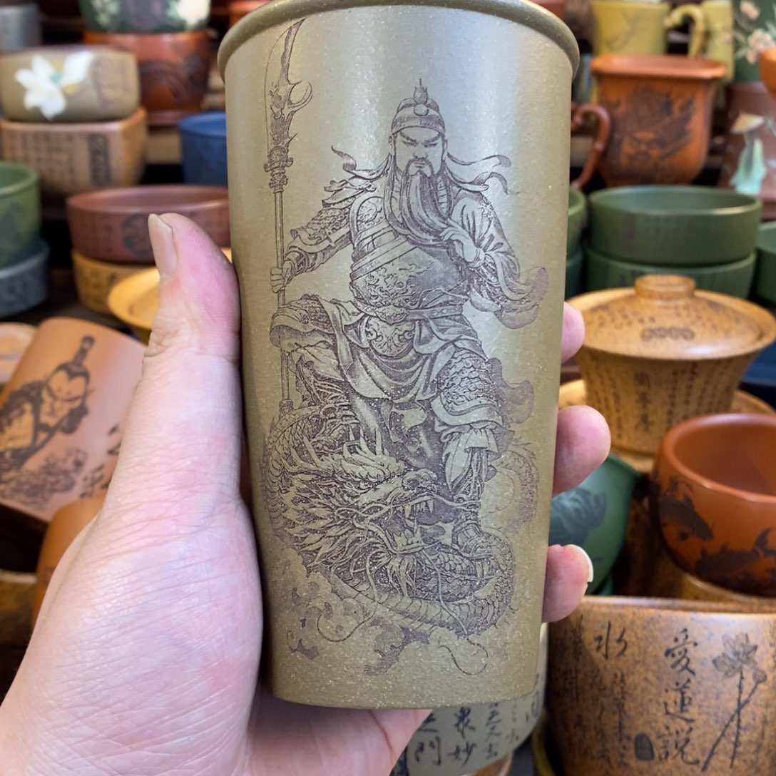 紫砂杯子宜兴全手工紫砂杯