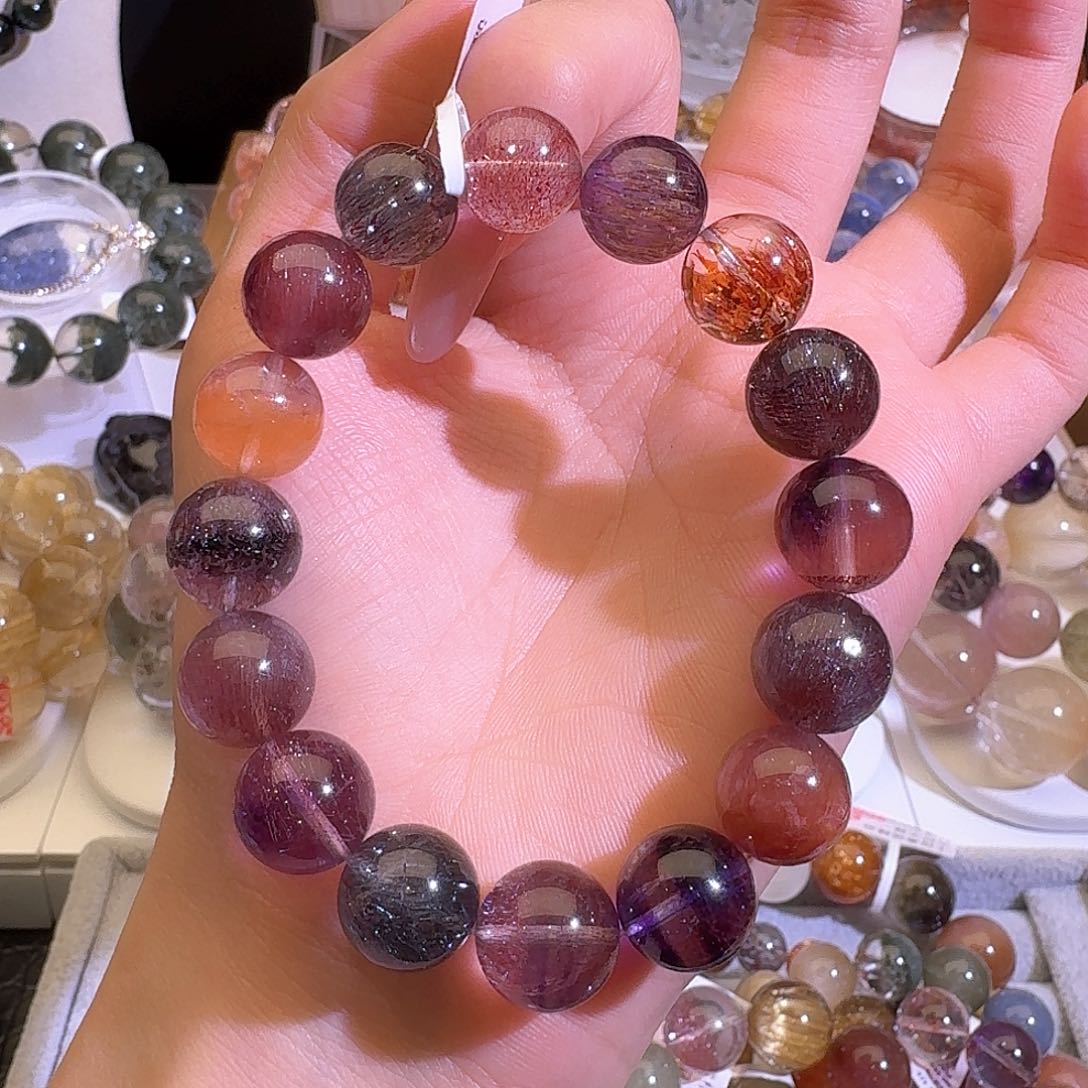 水晶手链未镶嵌天然巴西超七手串2