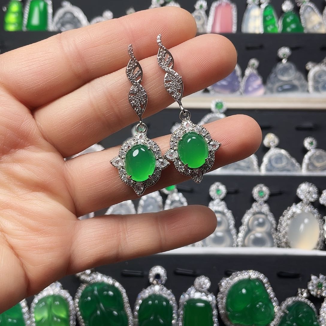 玛瑙/玉髓耳钉合金