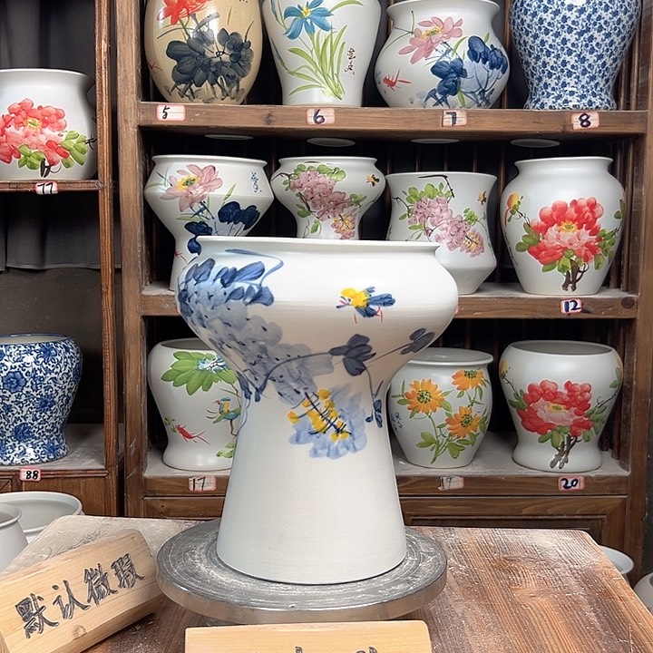 摆件蘑菇兰兰紫藤新款新款陶瓷