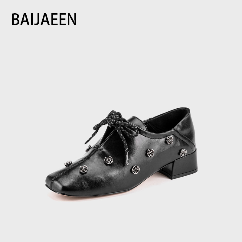 BAI JAEEN/9988001新款时尚复古百搭舒适单鞋B