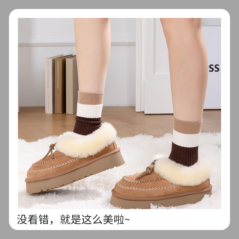 【阿尔派】防水羊皮毛一体2025雪地靴女款加绒时尚保暖冬季低帮棉鞋