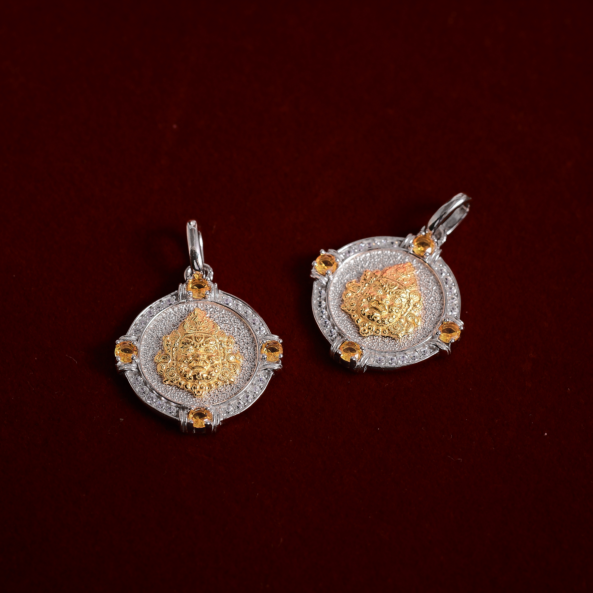 吊坠足银 足银990黄财神吊坠 复古精致 (DZ9958)