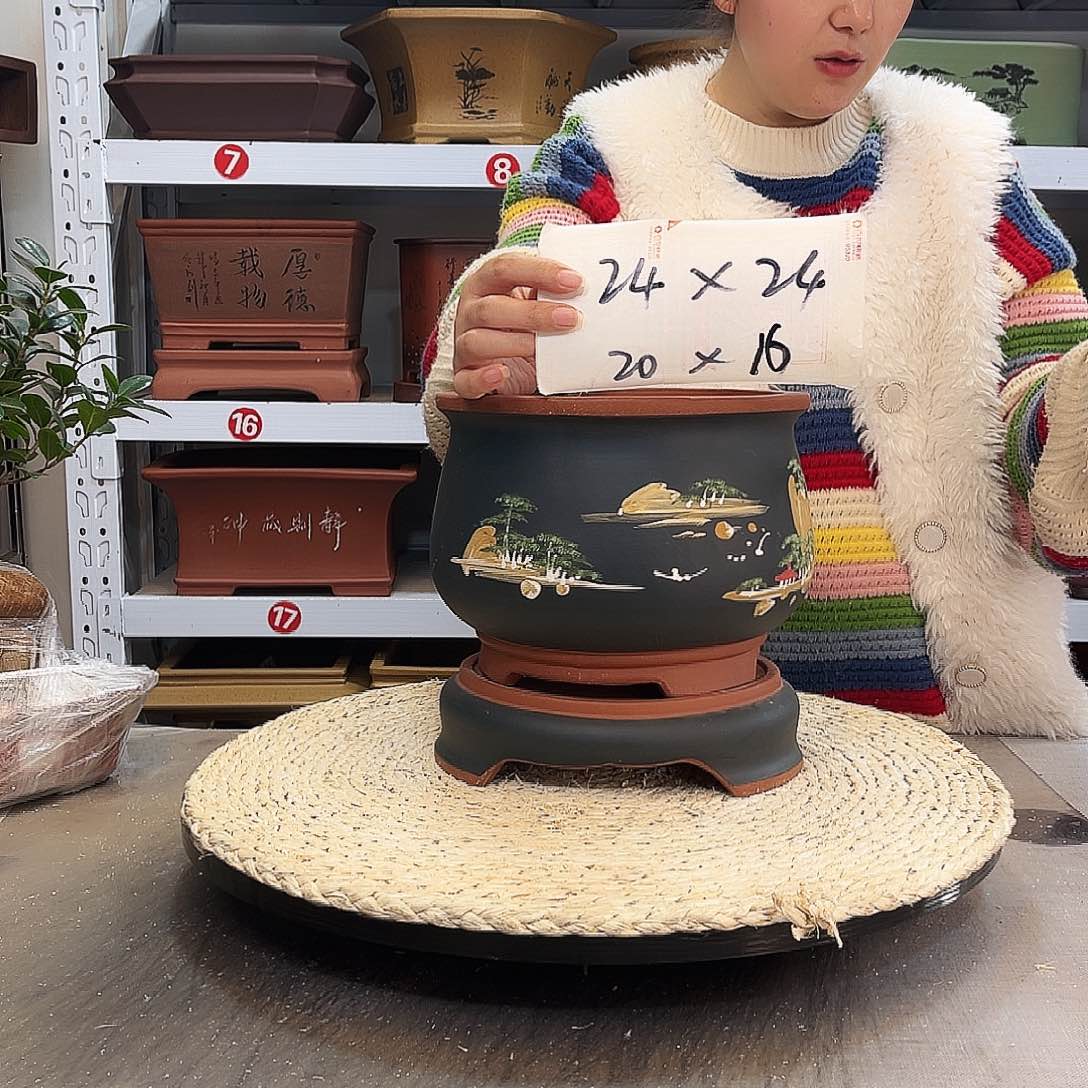 紫砂花盆紫砂花盆
