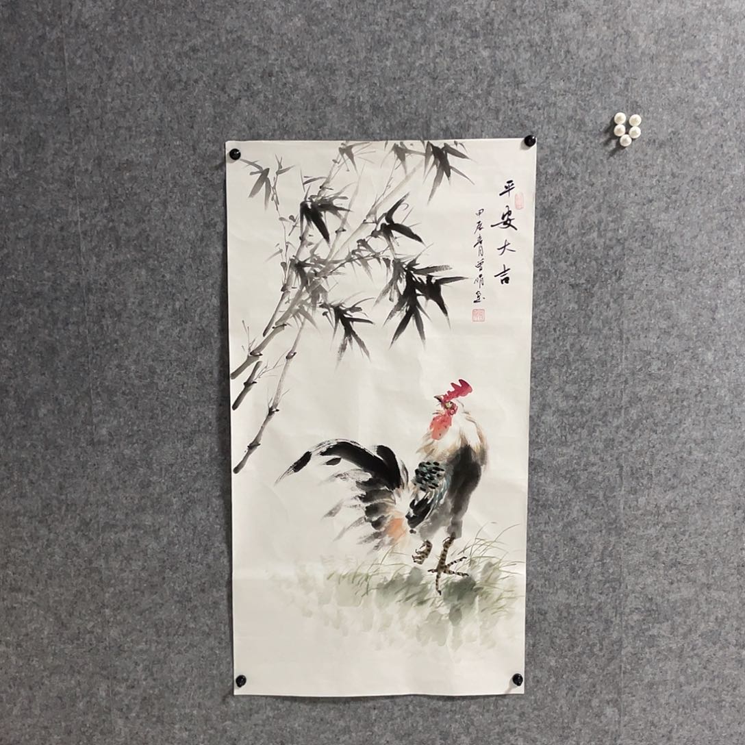 国画三尺画芯 捡漏