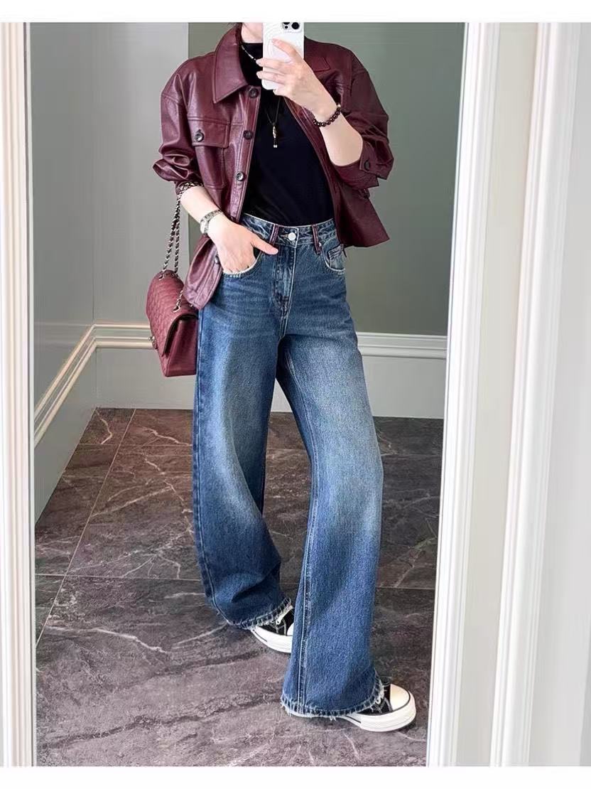 （新号专属）神裤！无脑冲！超大牌显瘦窄版直筒拖地裤“杨树林”秀款