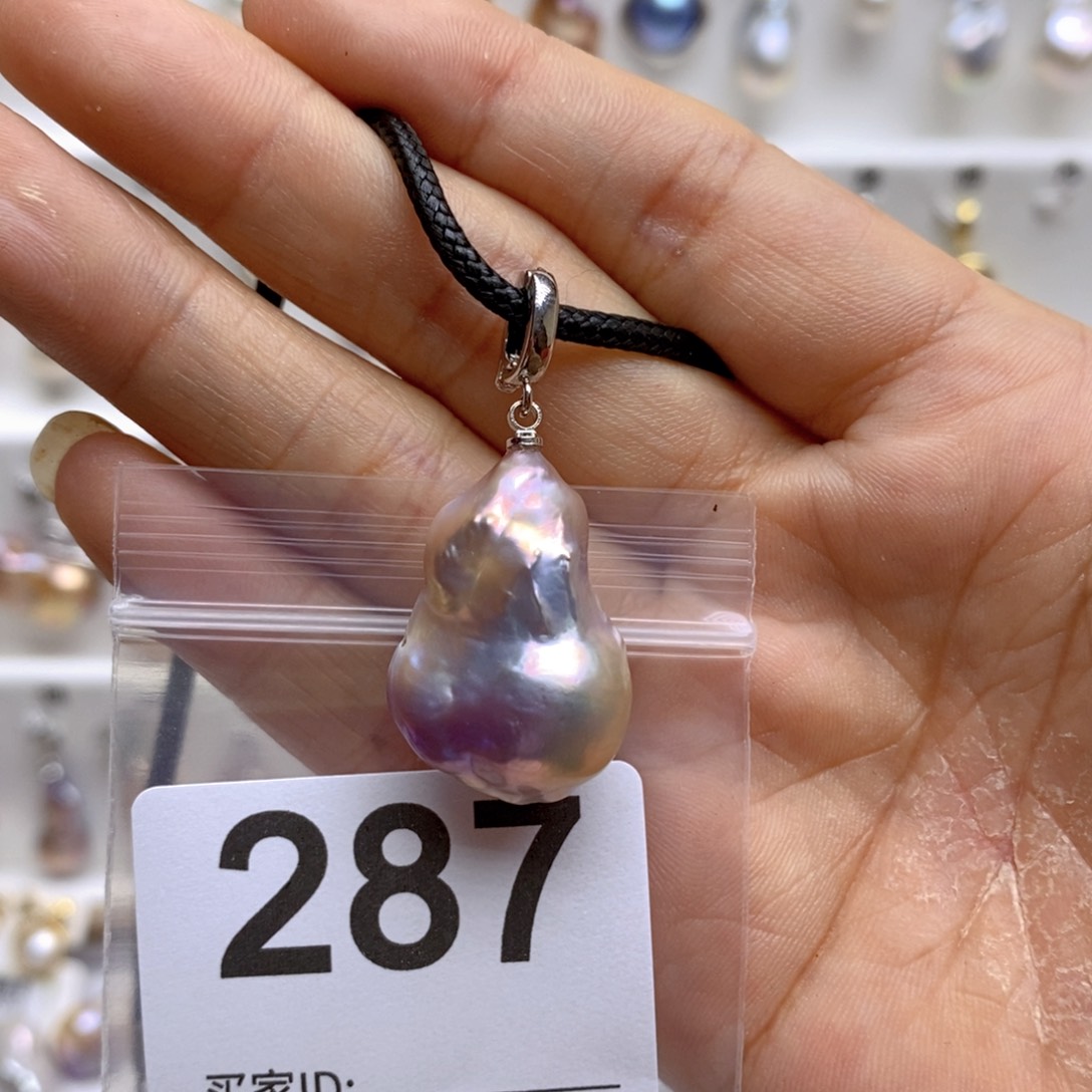 淡水珍珠颈饰银S925镶嵌287