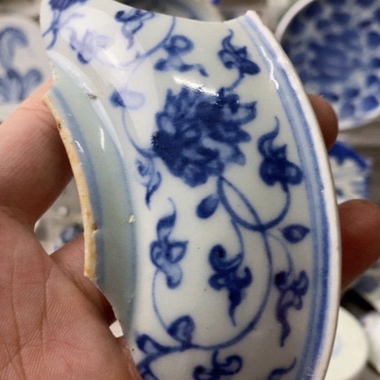 瓷片现代瓷器青花瓷片