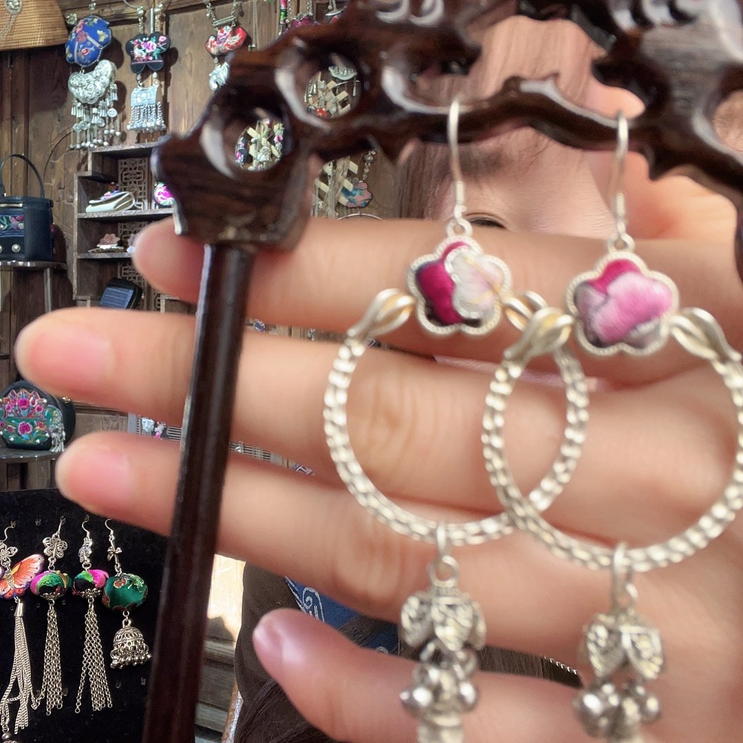 锆石纯铜合金耳环耳钉