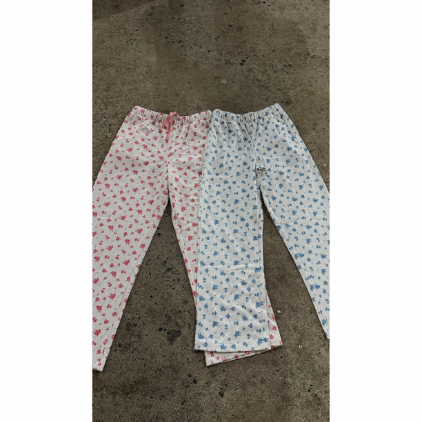 BM风毛圈直筒阔腿碎花休闲显瘦卫裤