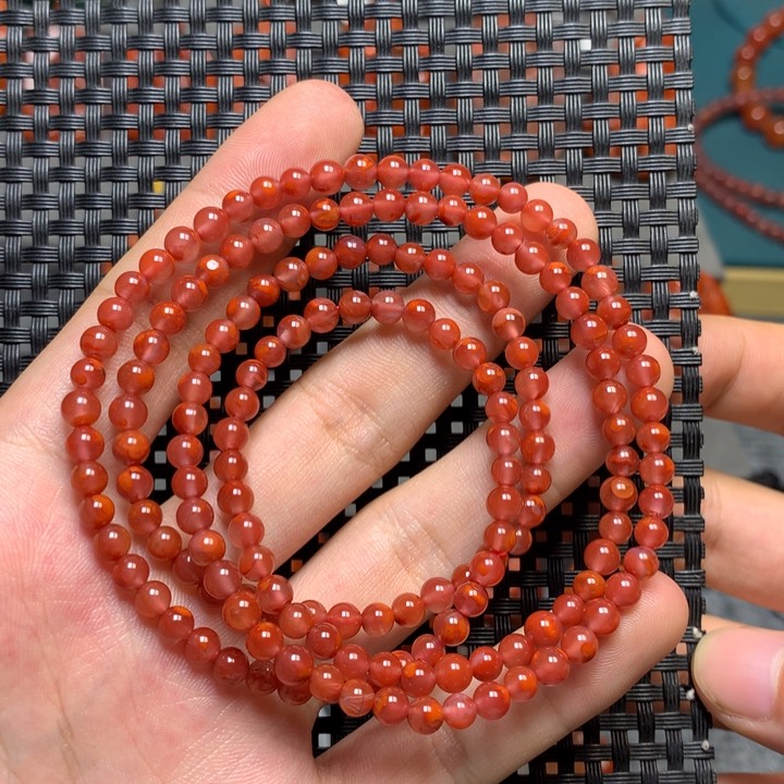 未镶嵌手链南红玛瑙4+’mm
