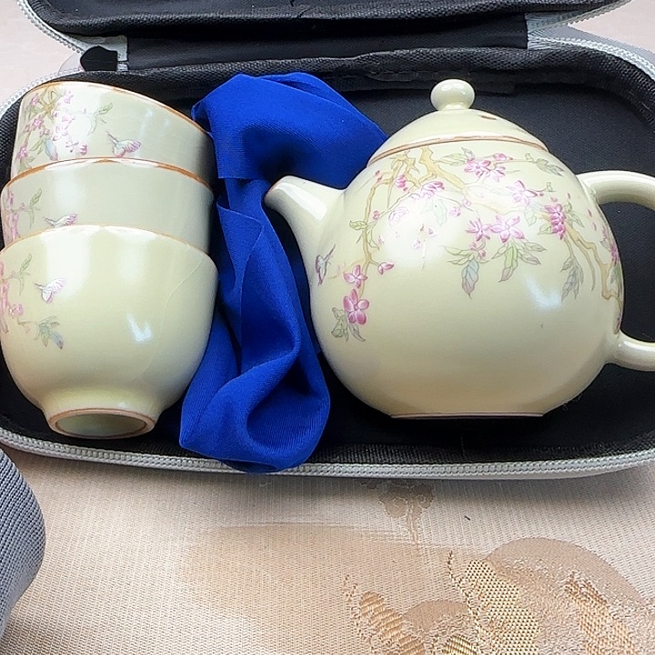 苏打釉紫藤龙蛋壶旅行套装