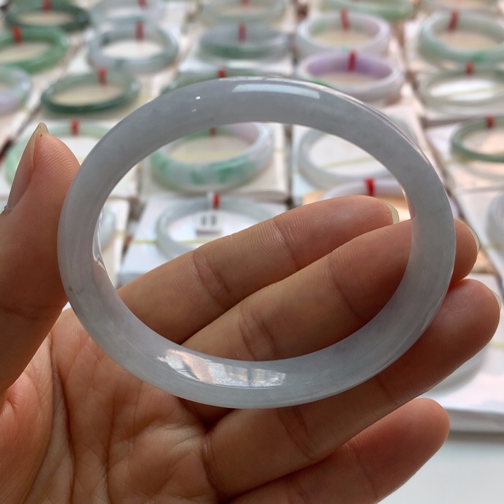 翡翠未镶嵌手镯冰贵妃56