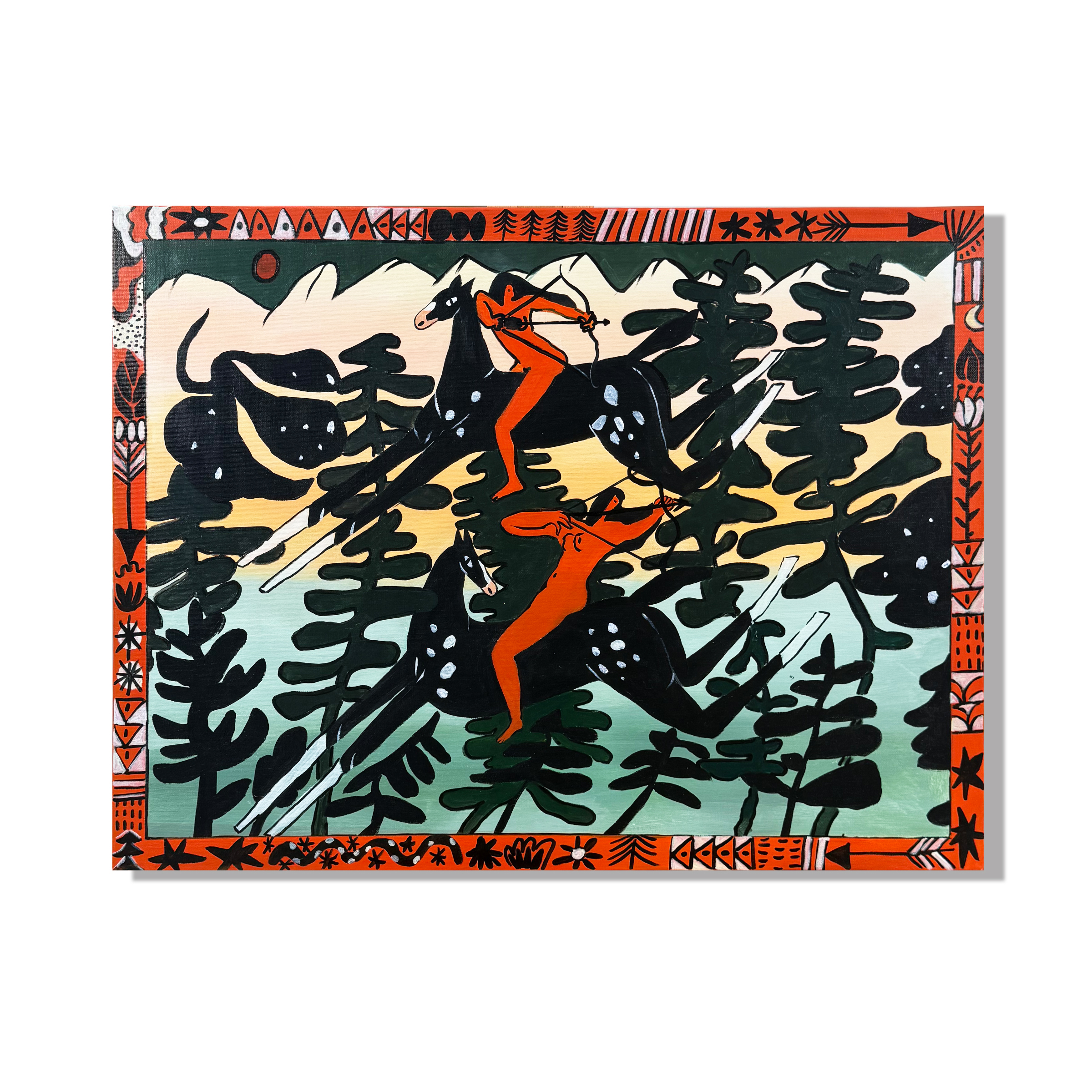 【猎手】60*80丙烯挂画