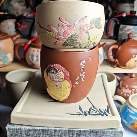 建水紫陶复烧主人杯5号