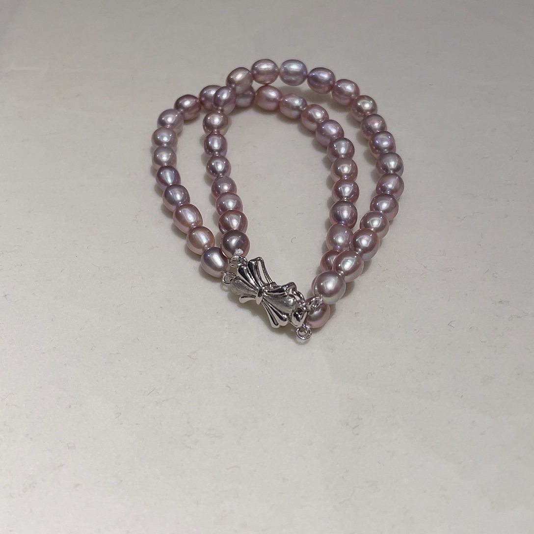 l***1淡水珍珠银S925镶嵌手链