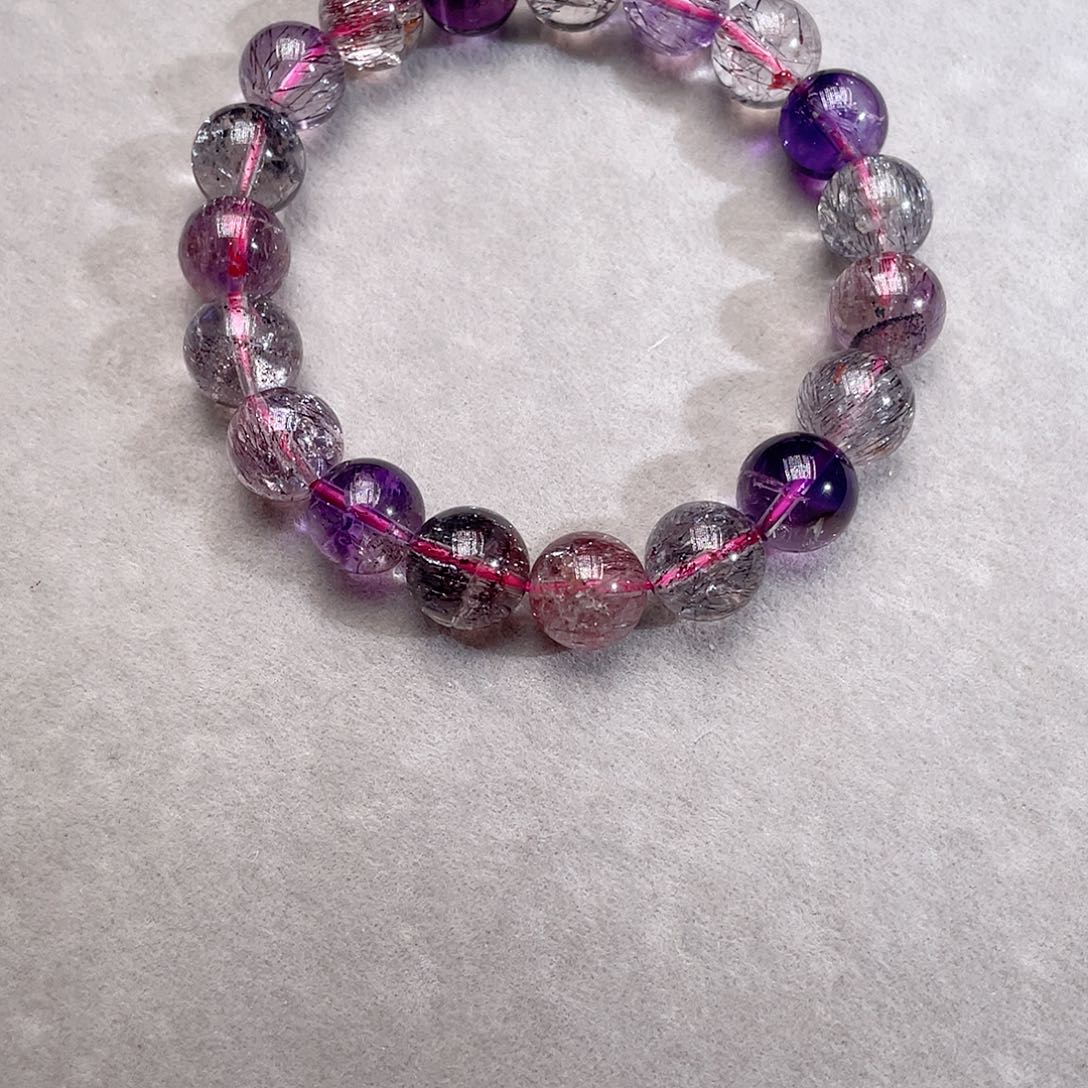 水晶手链未镶嵌紫超七手串