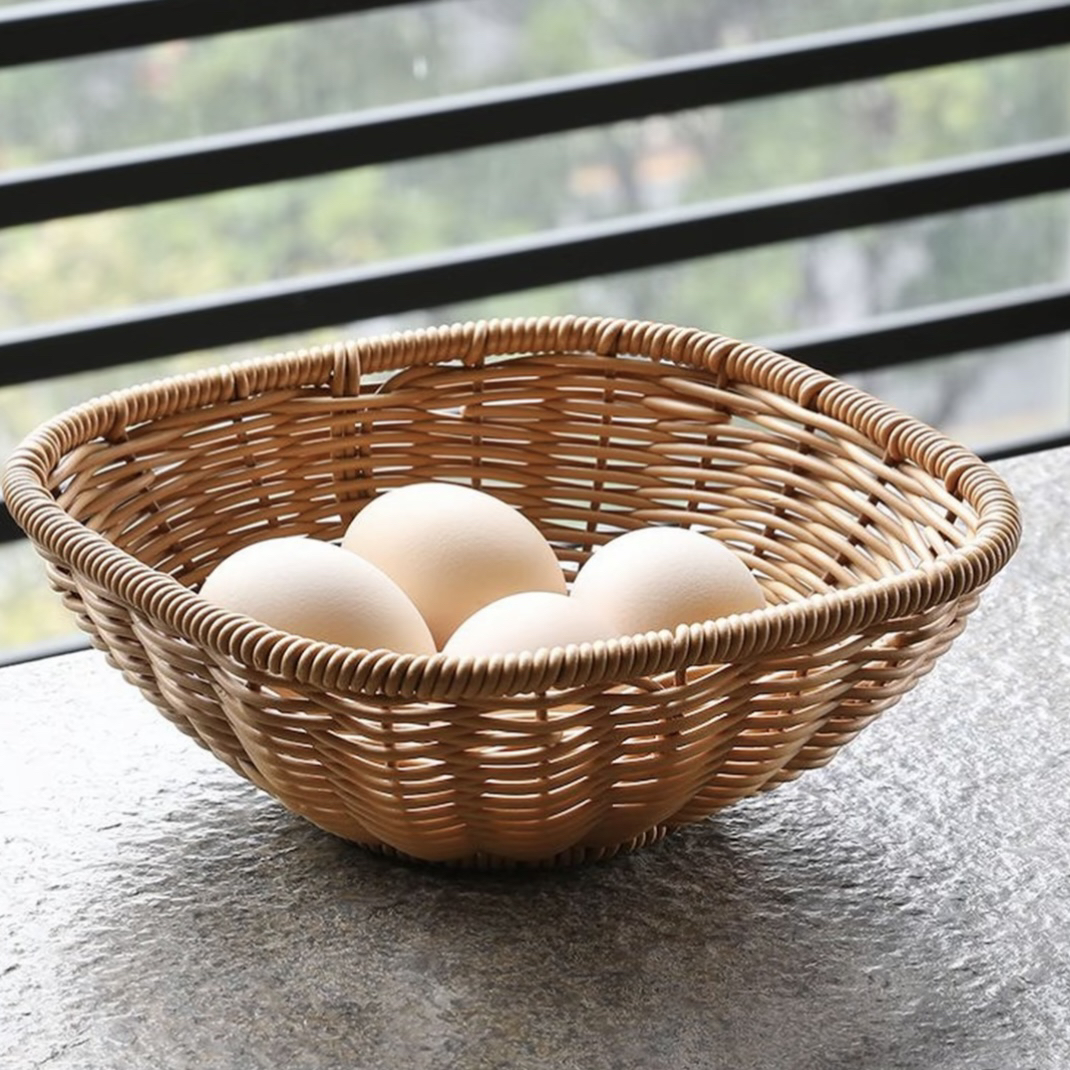 ZY10方形果盘尺寸随机】仿藤水果点心零食面包盘桌面干果茶几糖果