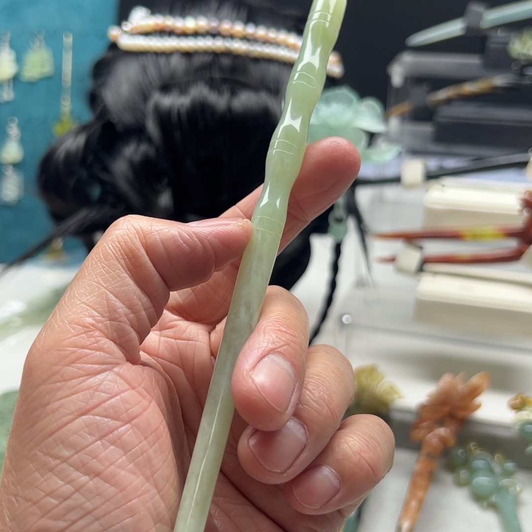 岫玉福利发簪未镶嵌