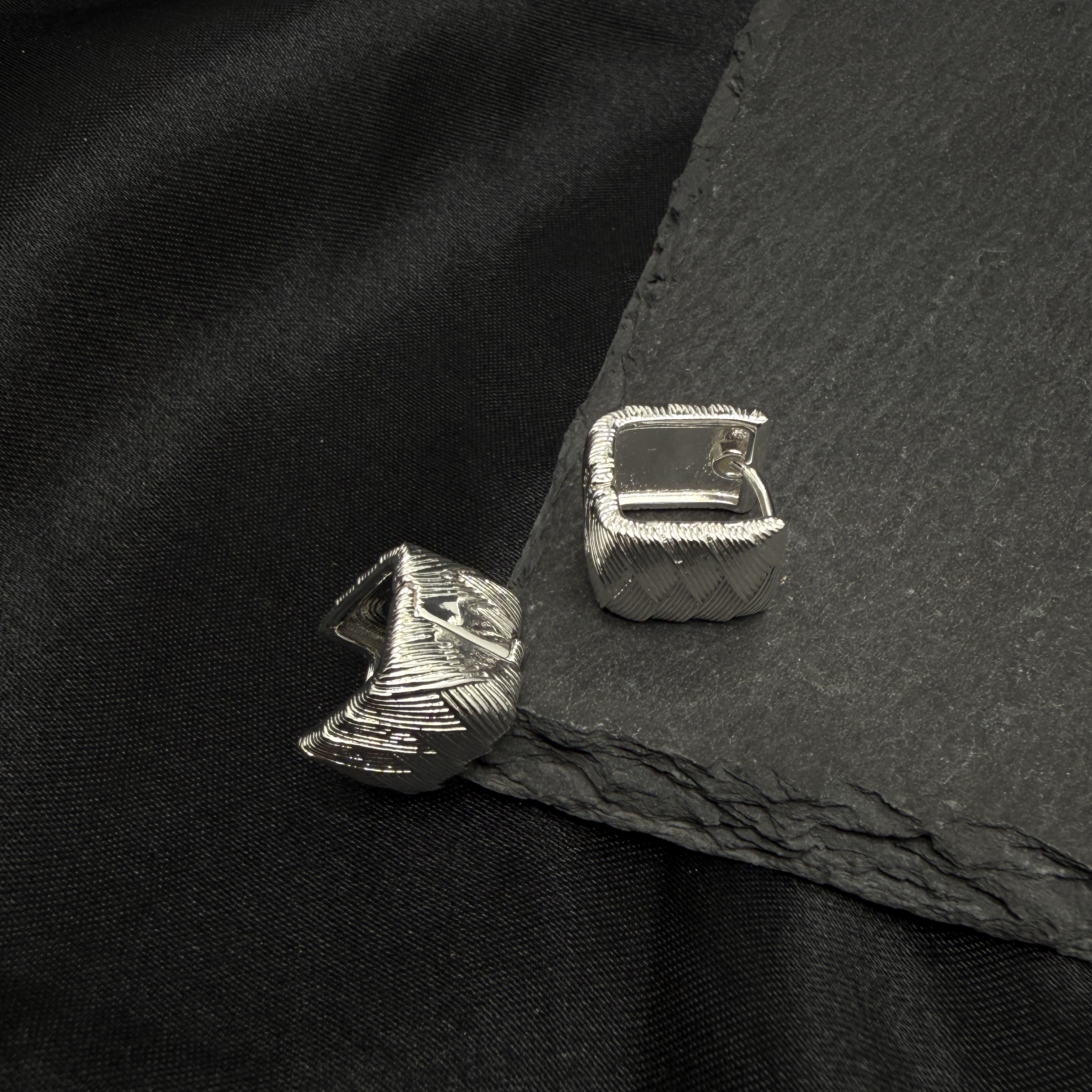 铜合金耳饰 0716 Acc-E86 欧美风方形个性ins简约小众耳扣