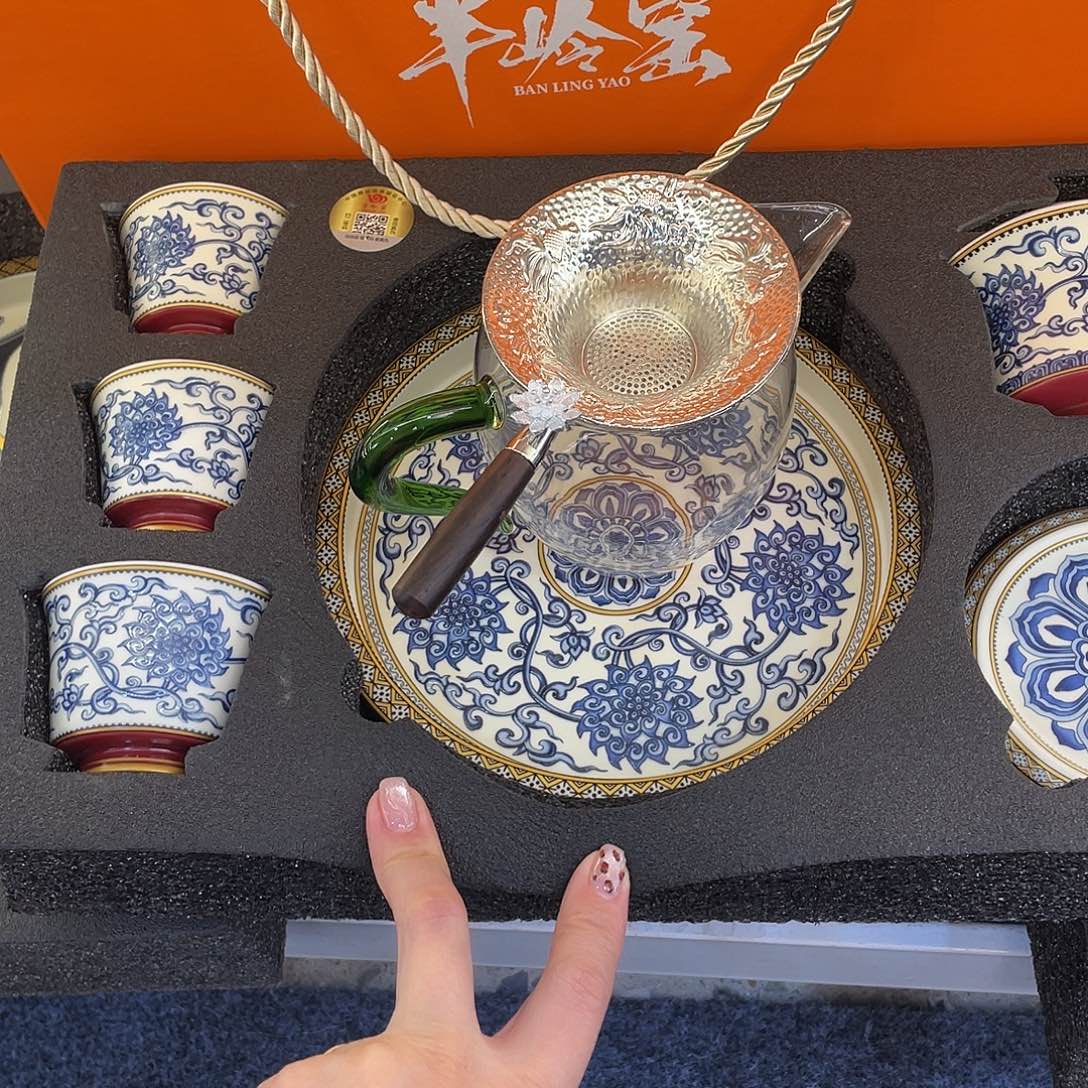 陶景德陶瓷盖碗茶具