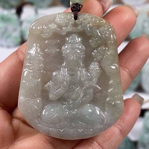 翡翠颈饰未镶嵌观音福利