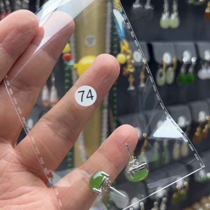 和田玉（碧玉）未镶嵌耳饰柠*