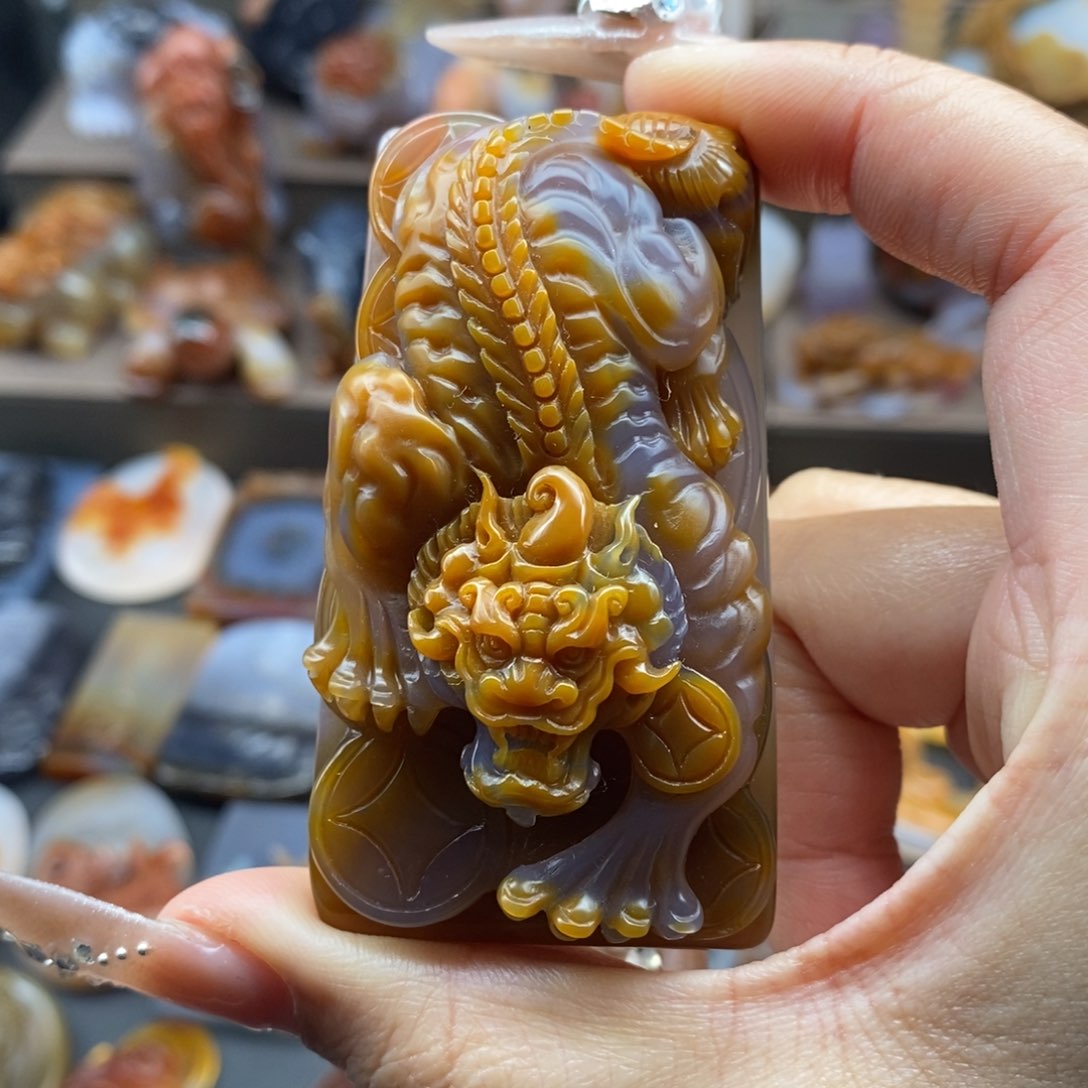 玛瑙/玉髓未镶嵌吊坠(不含链)