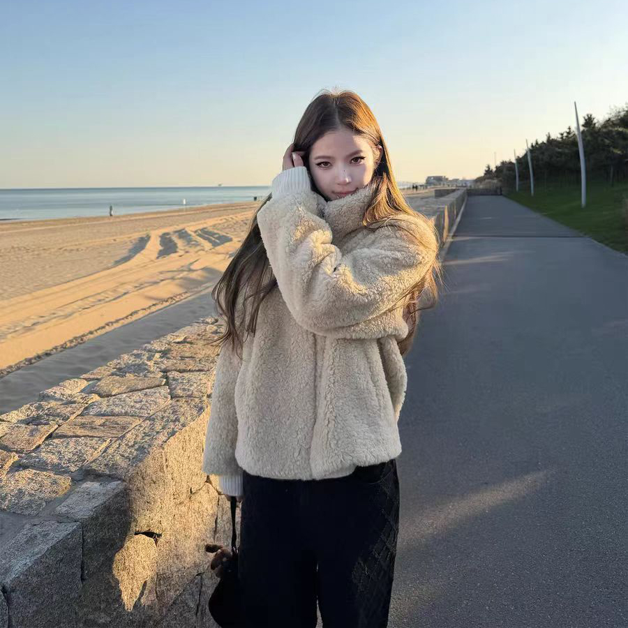 【羊羔毛暖宝宝】全羊毛复合羊筋底外套 自留top 冬装外套