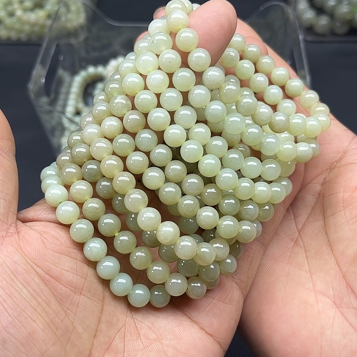 和田玉未镶嵌手链新疆和田玉且末料手串卡8