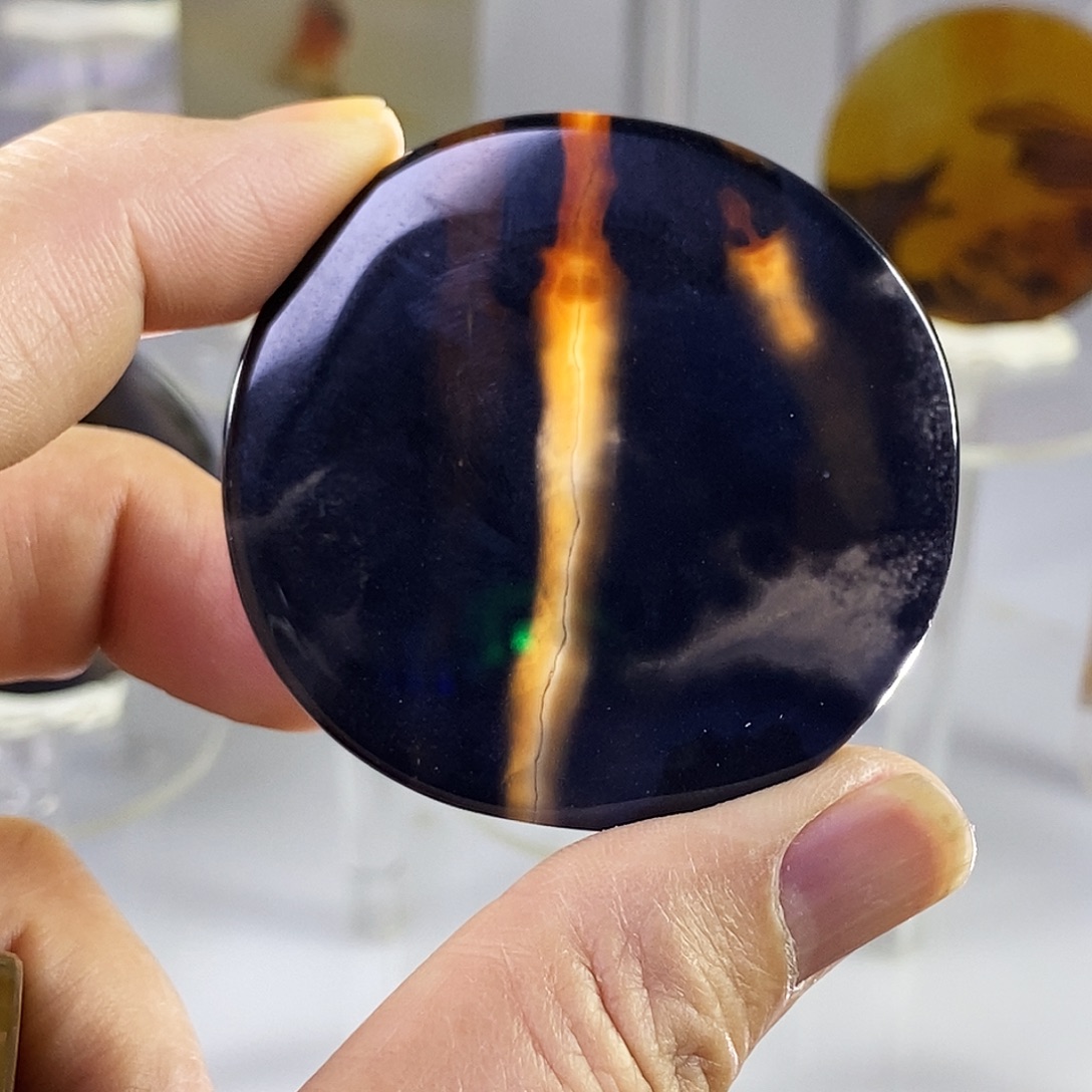 风***楼合成碳硅石非金属时尚图纹画面石饰品