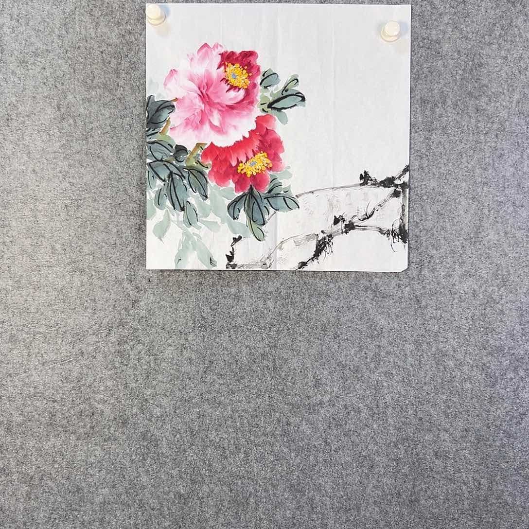 国画155 鸟和蝴蝶都在等待它