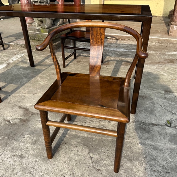 四川小叶桢楠新中式休闲椅实木椅圈椅木家具围椅