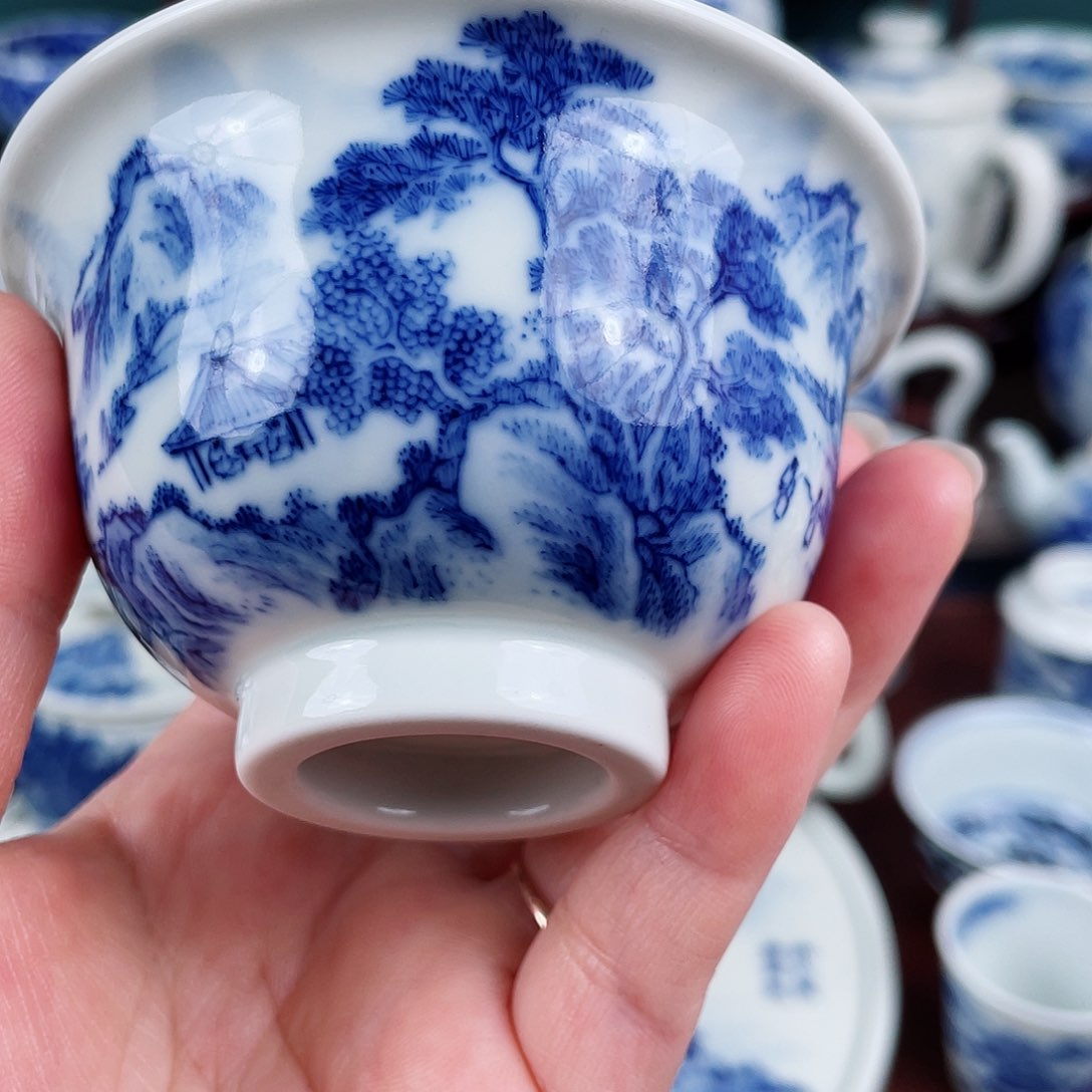 春***。手工手绘青花、青花