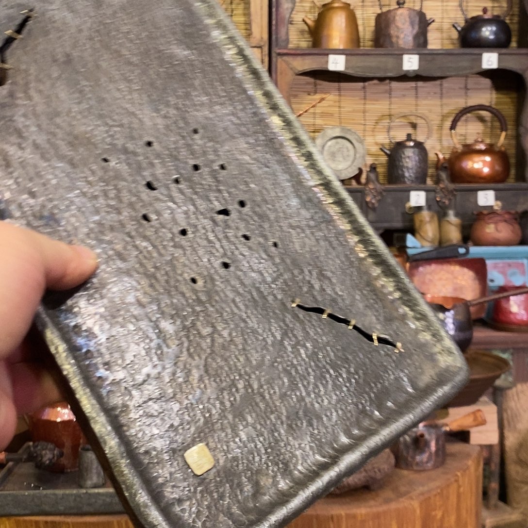 @***。今择物语 锡铜方茶盘