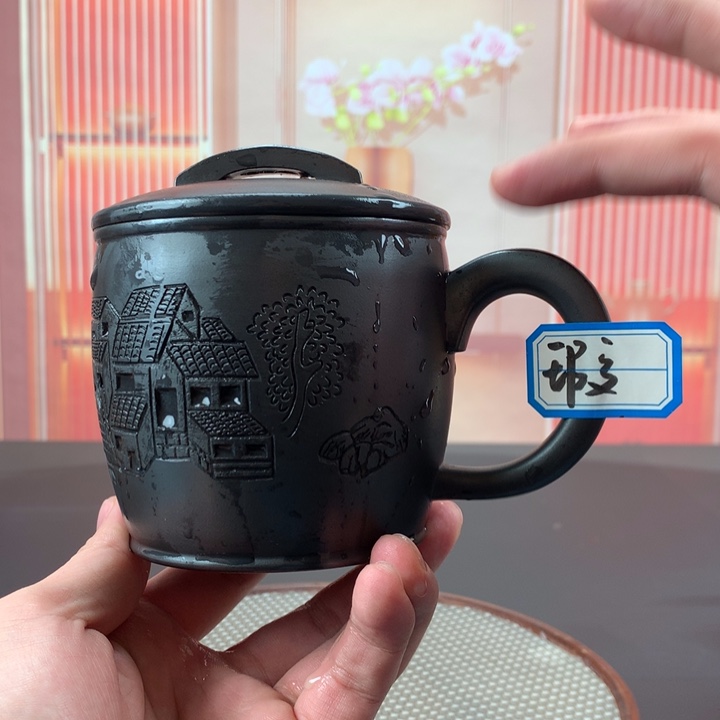 紫砂茶杯紫砂茶具手工紫砂盖杯