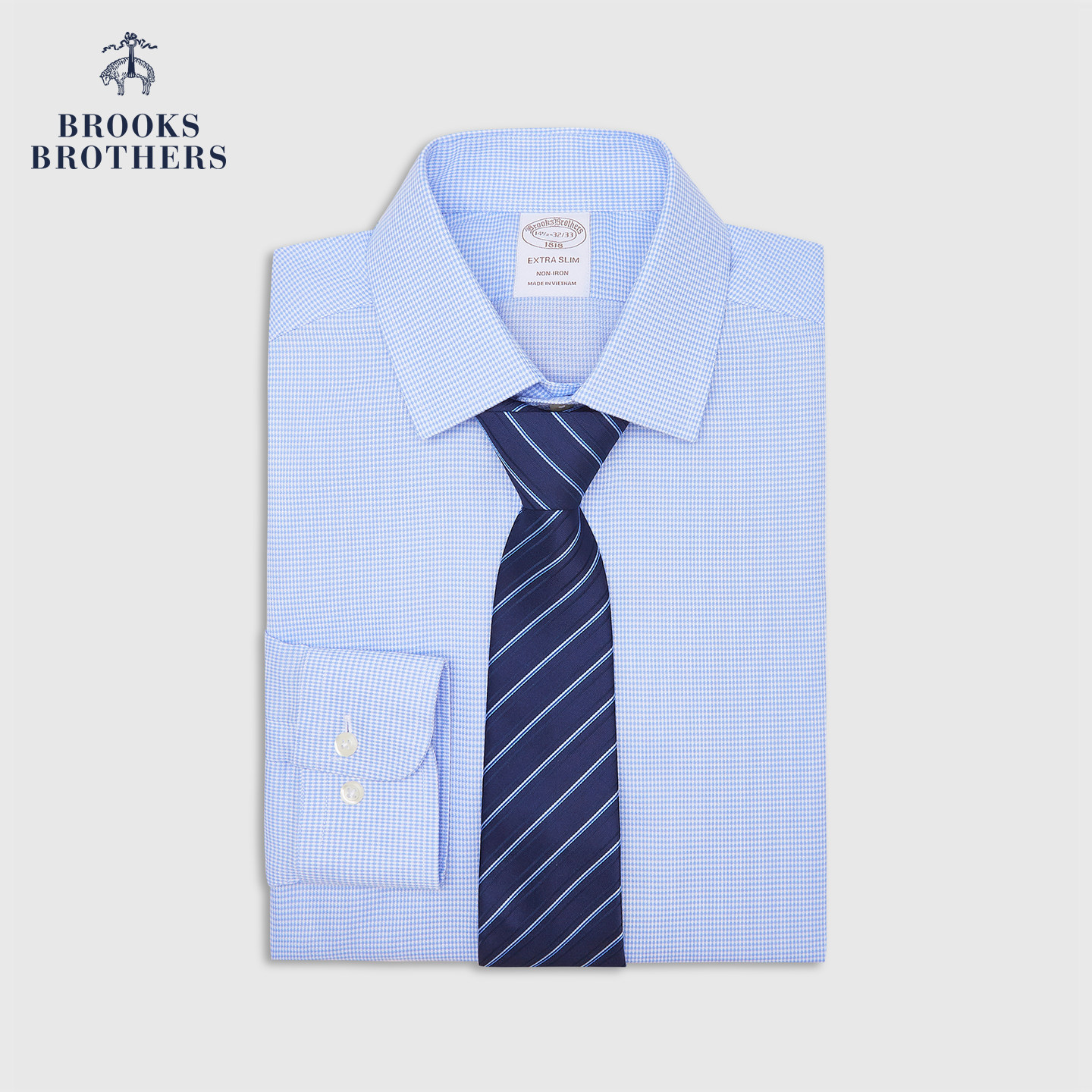 [易打理]Brooks Brothers/布克兄弟男士25早秋新品提花正装衬衫