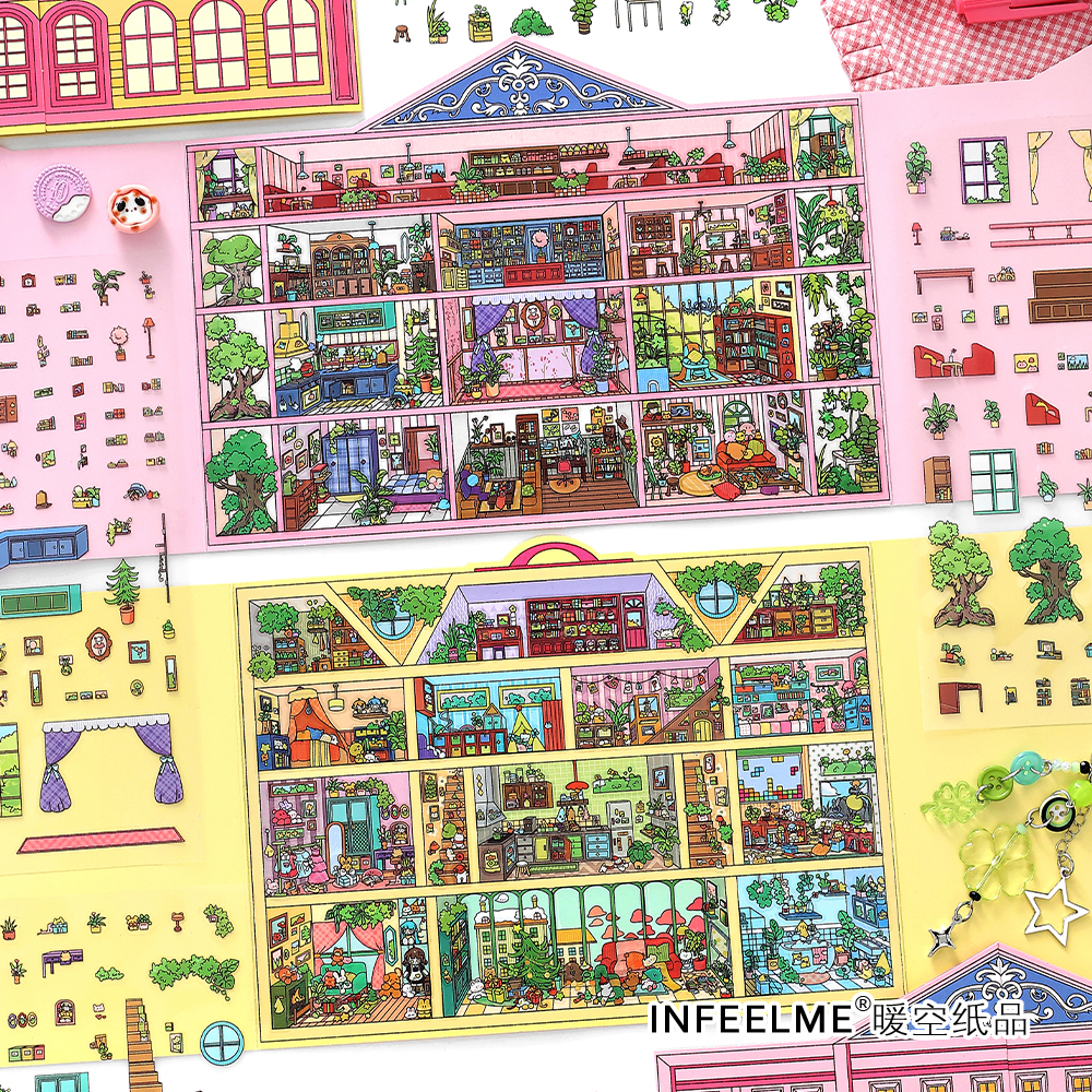 Infeel.Me今日营业20.0/我的小屋10.0造景贴纸手帐装饰DIY贴画