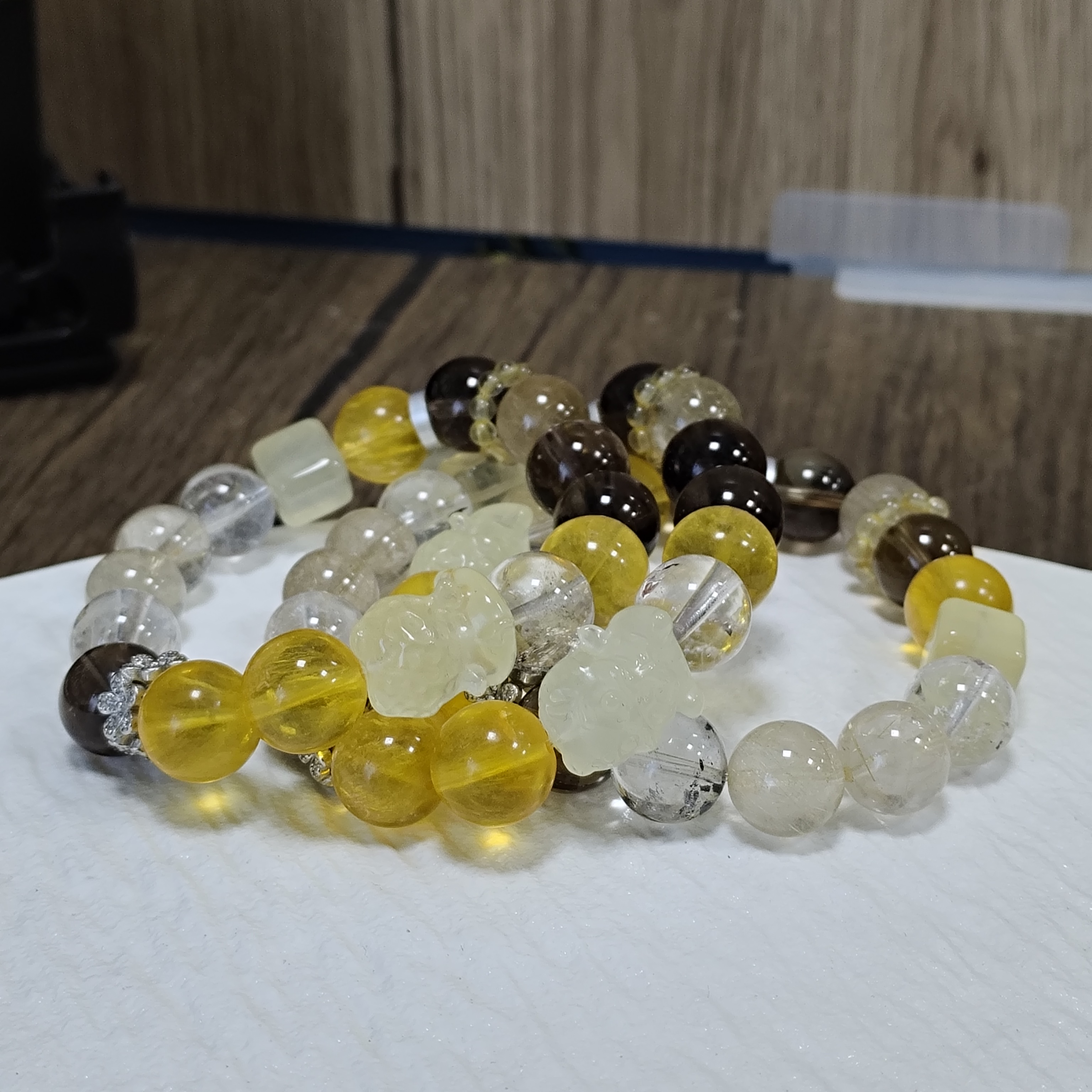 【拾晶轩】天然原创水晶单圈手链 多样性发一件 约11mm 2163BB