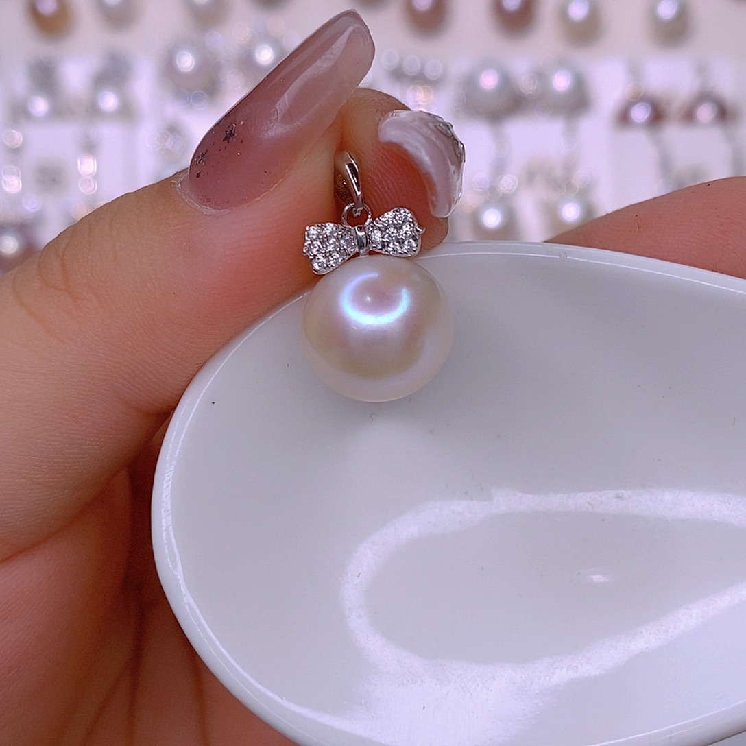 颈饰淡水珍珠银S925镶嵌