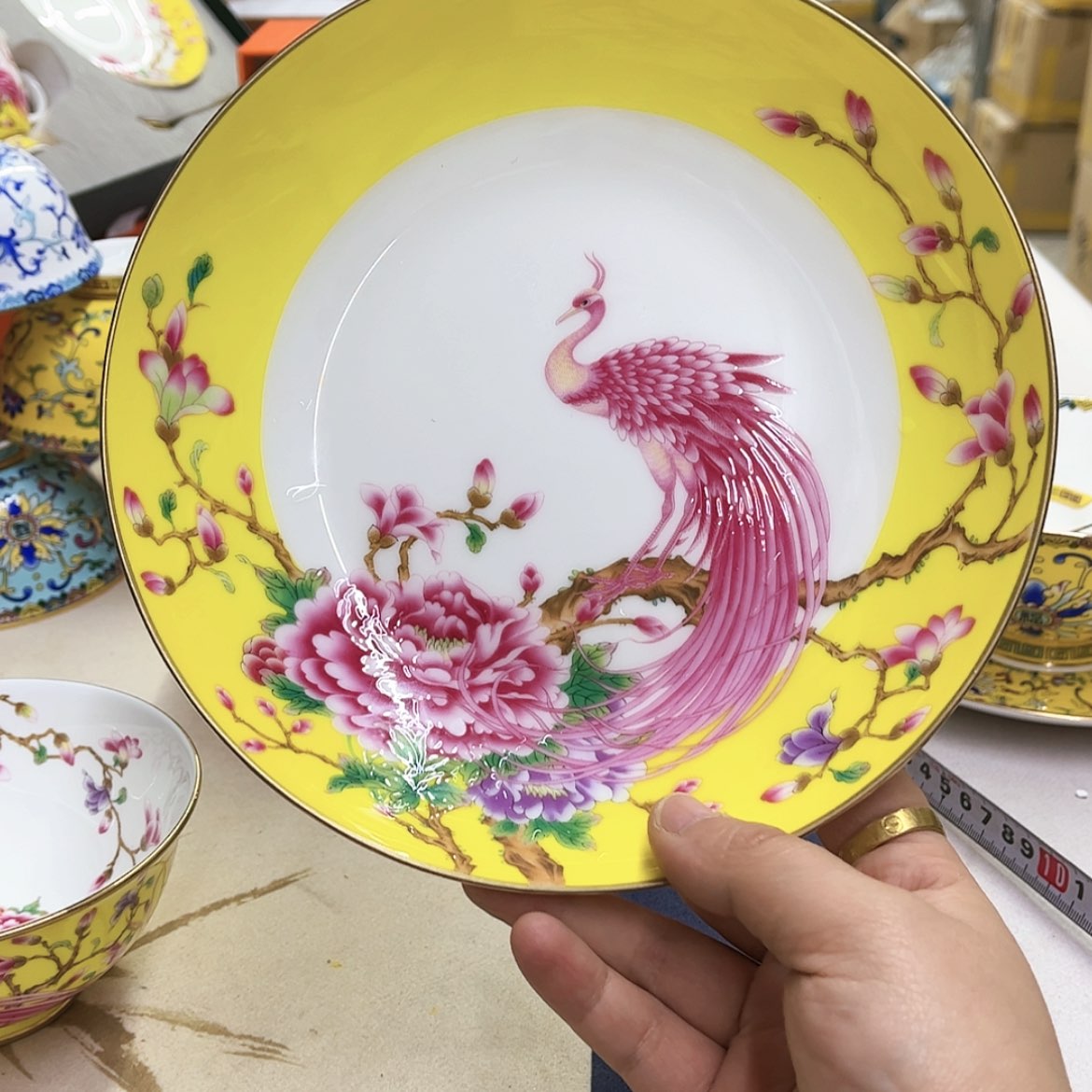 【闪购商品】骨瓷8英寸6深黄。。。。。