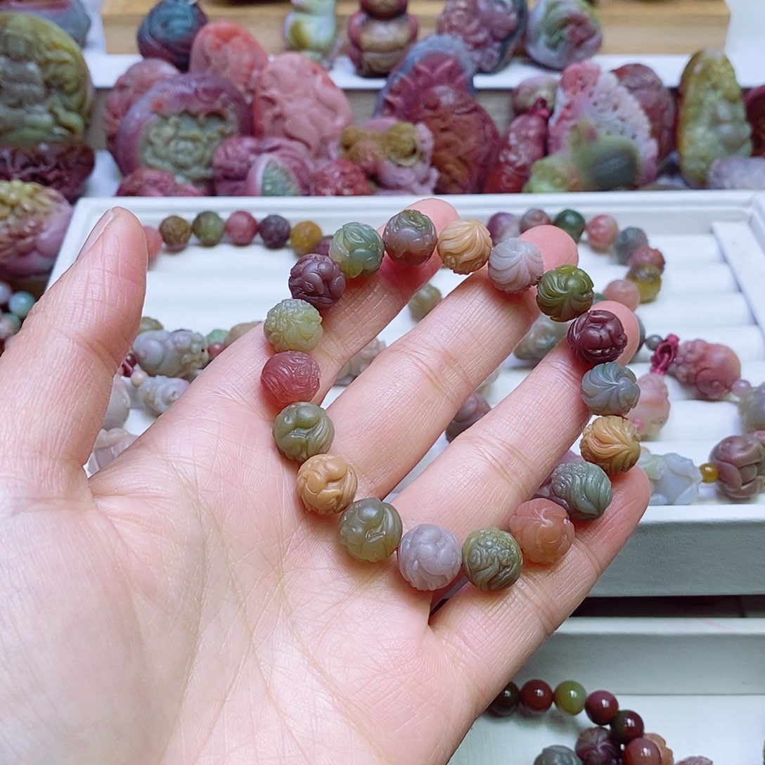玛瑙/玉髓盐源玛瑙手链未镶嵌