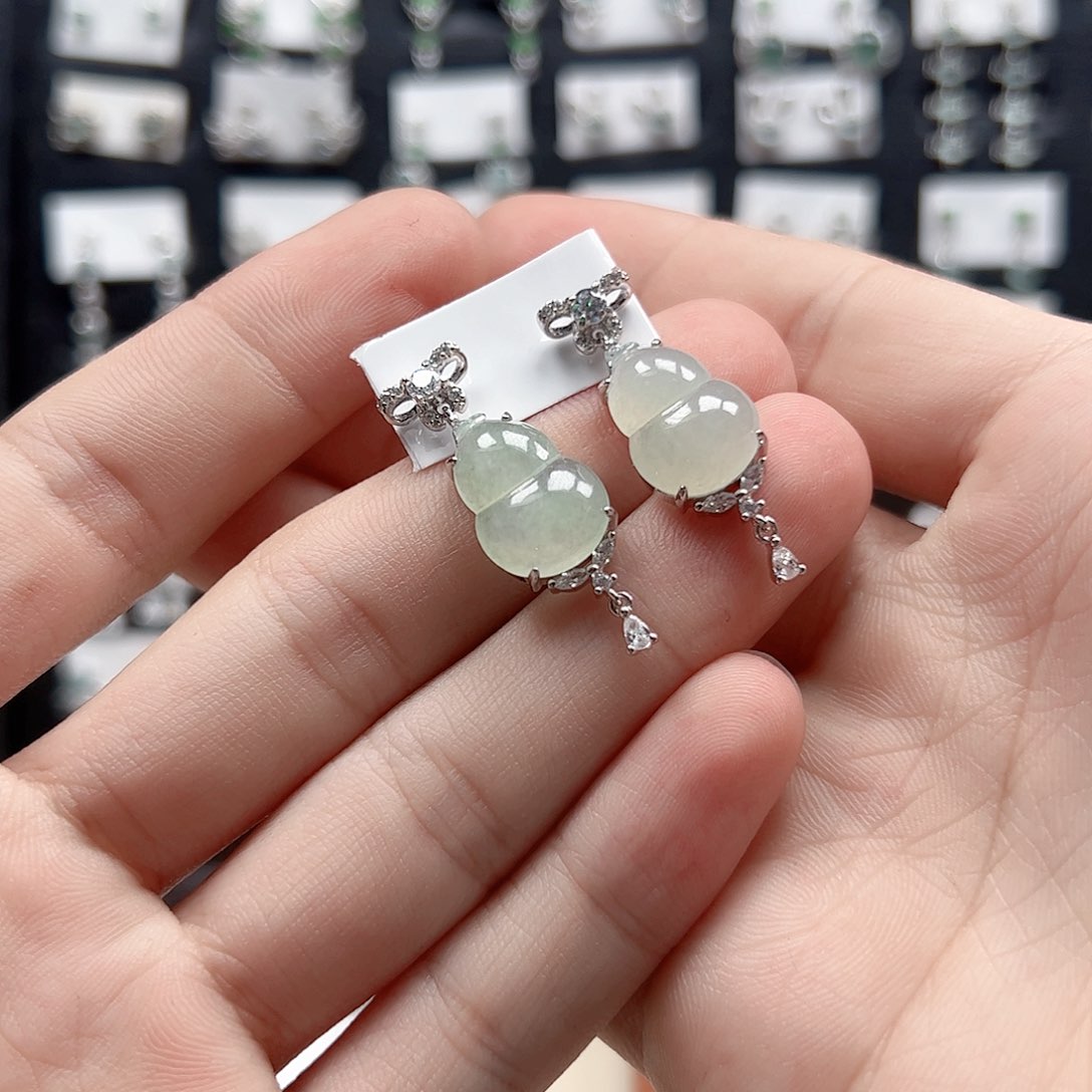 翡翠手链银S925镶嵌天然翡翠