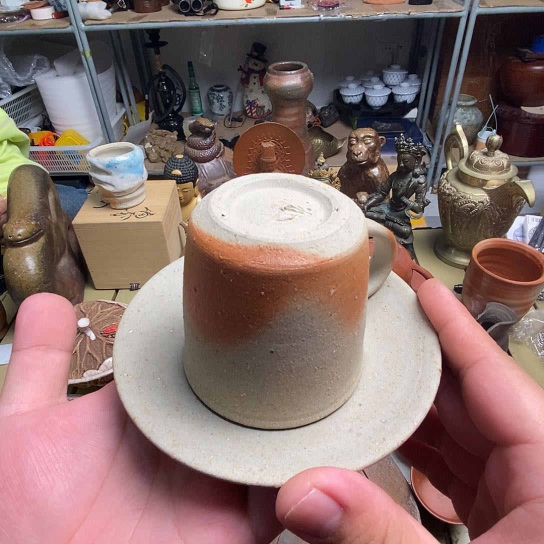 备前茶具默认微瑕不退不换看好在拍