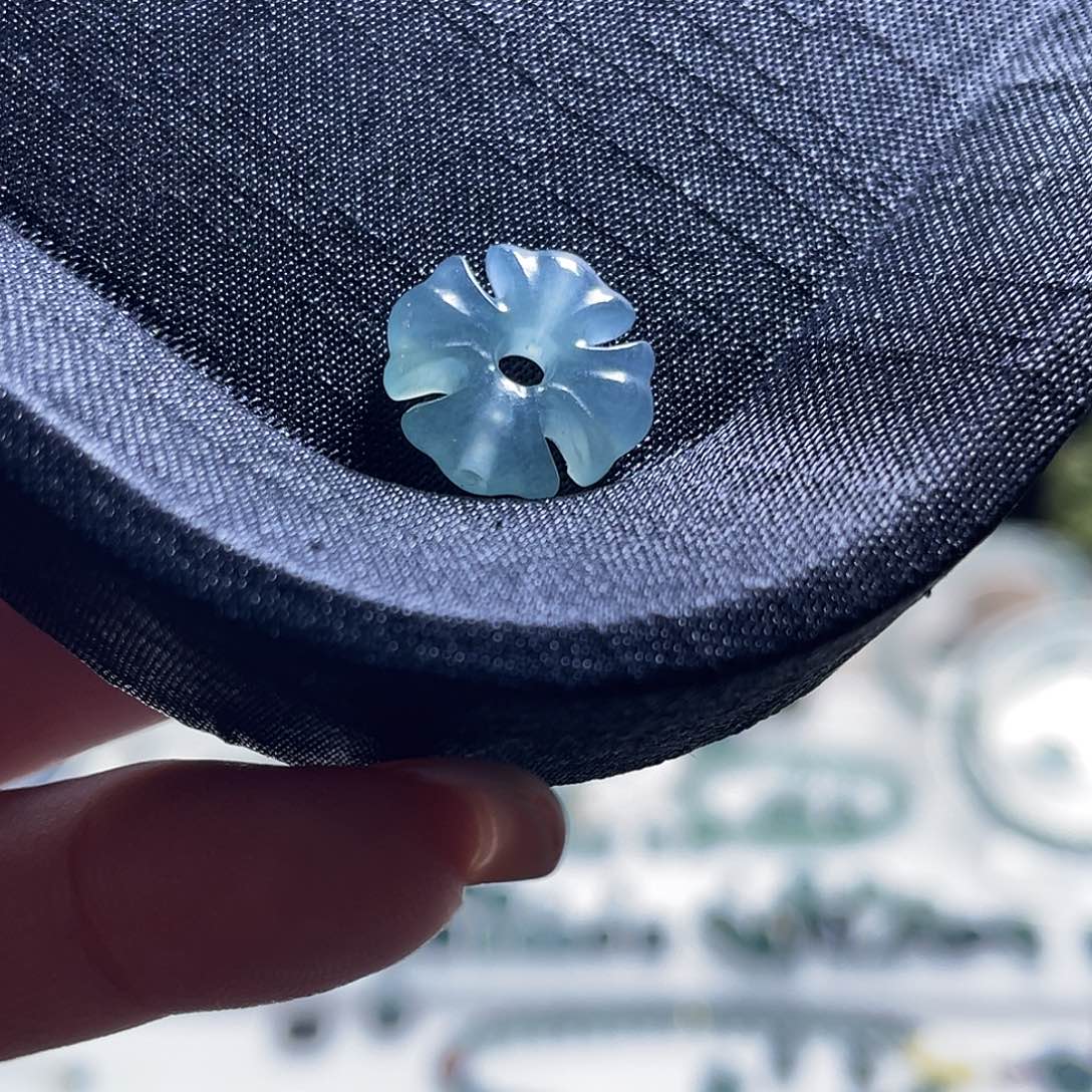 翡翠散珠克罗心单个 13.5*3.8