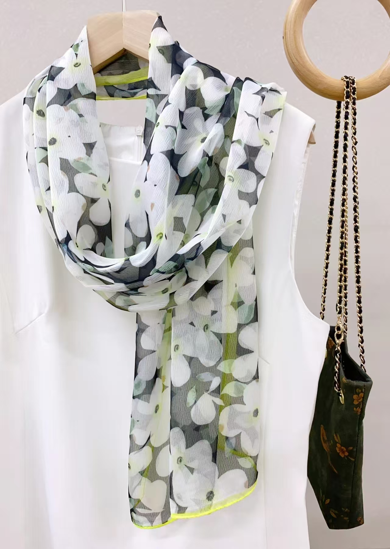 【西丽纱-繁花似锦】新款140*40 夏季防晒长巾沙滩巾