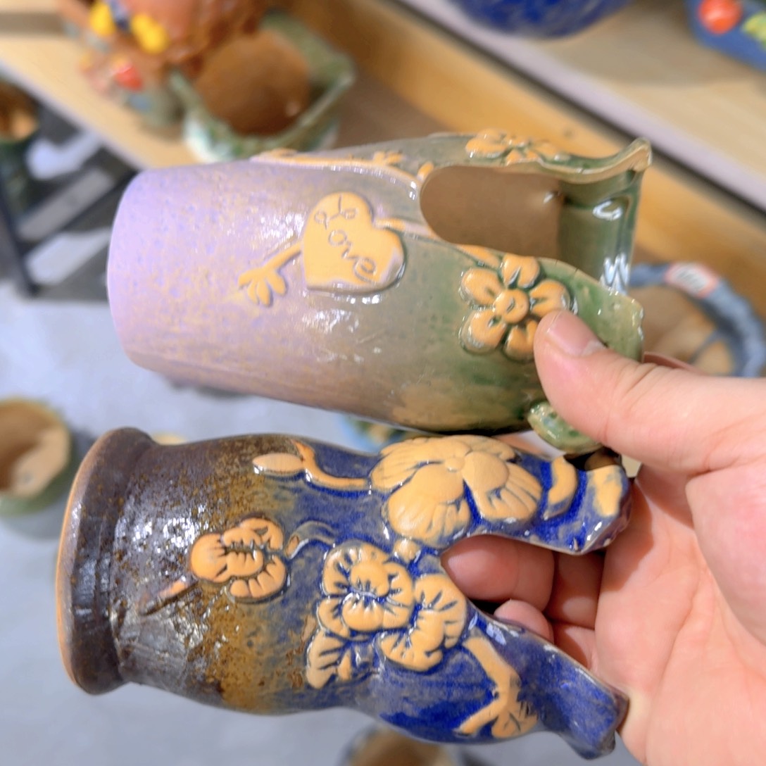 紫砂花盆粗陶盆醋