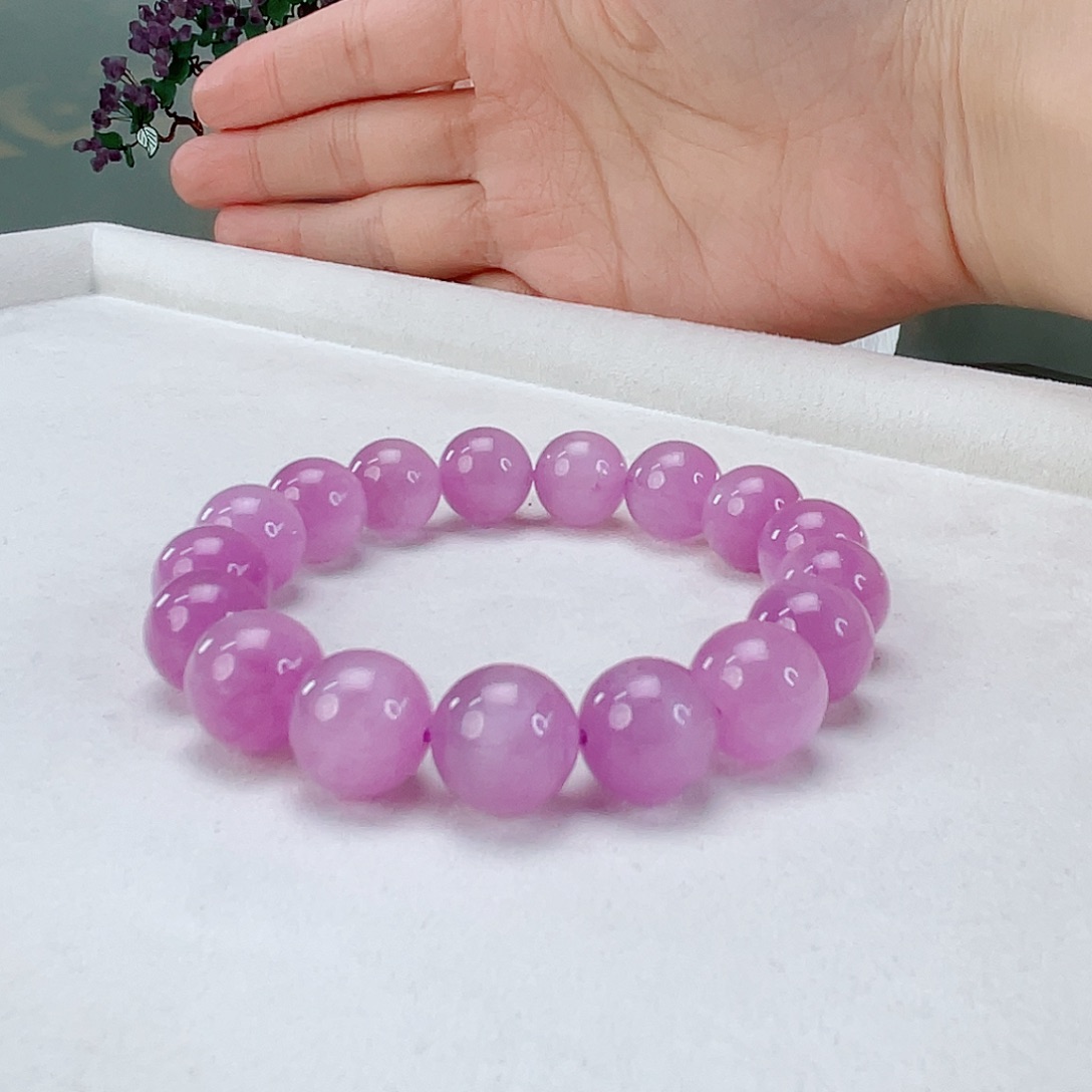 辉石手链未镶嵌紫锂辉11.9