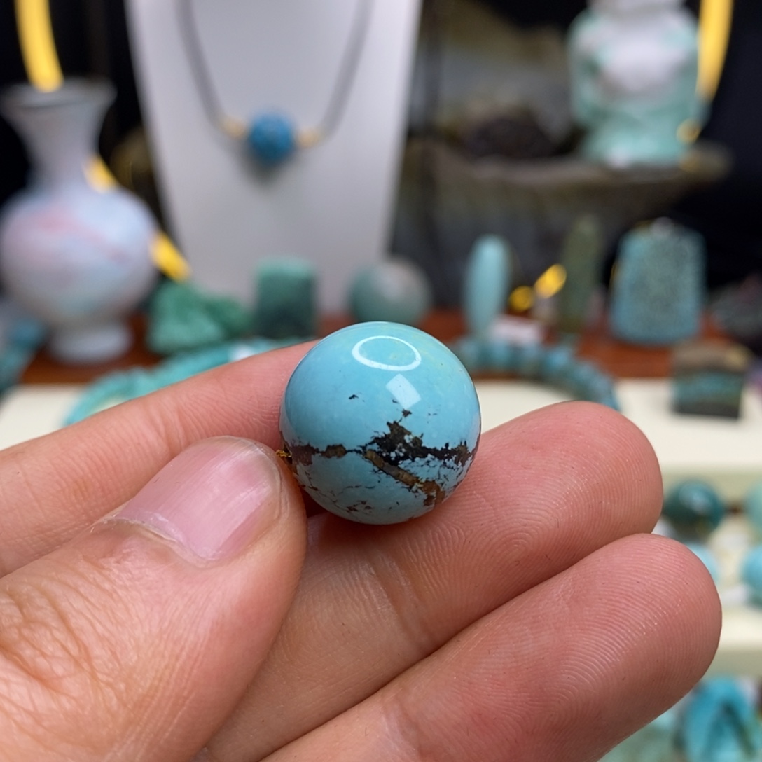 绿松石未镶嵌珠宝半成品18.3