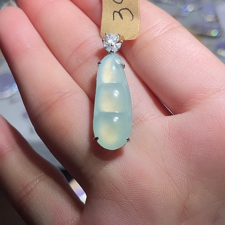 翡翠银S925镶嵌颈饰翡翠